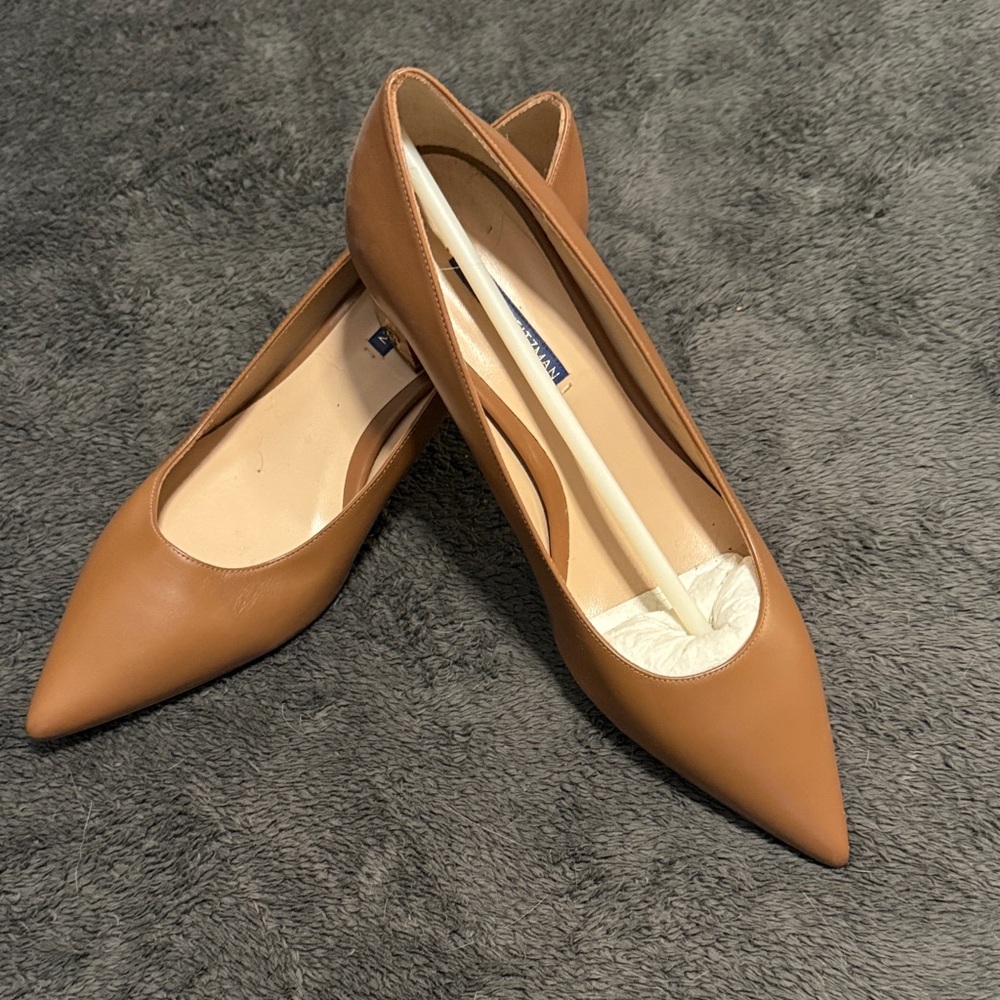 Stuart Weitzman Tan Leather Heels
